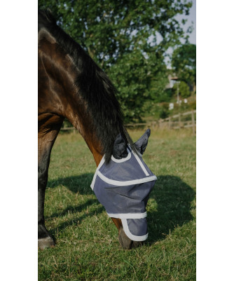 EQUITHÈME -  Masque anti-mouches anti-UV cerceau