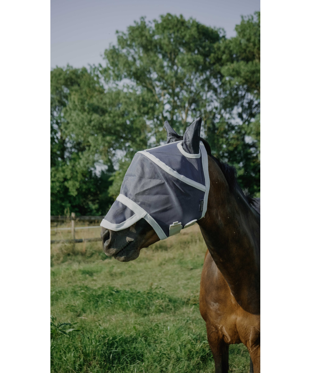 EQUITHÈME -  Masque anti-mouches anti-UV cerceau