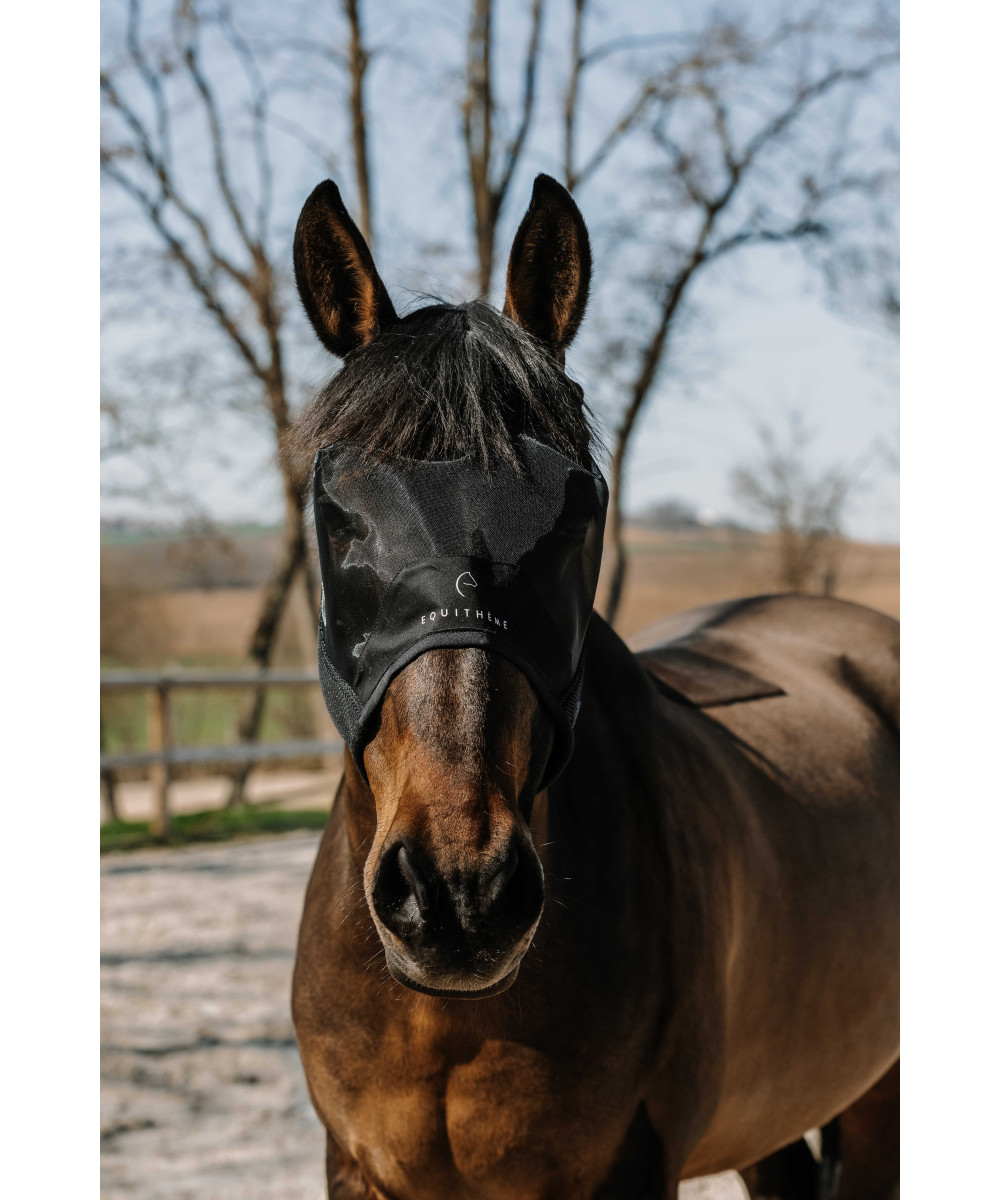 EQUITHÈME -  Masque anti-mouches anti-UV Mesh sans oreilles